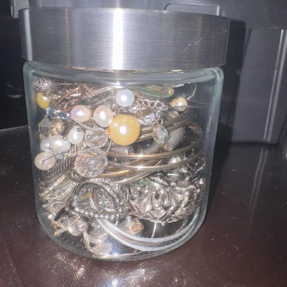 Mixed Silver-Tone Jewelry Jar - Picture 3 of 9